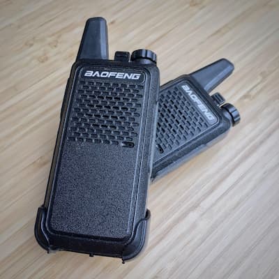 Two Baofeng GT-22 walky-talkies