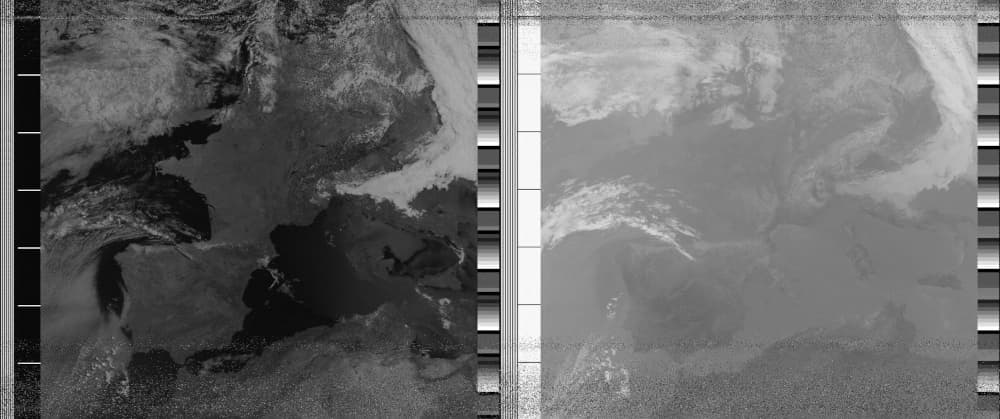 Raw NOAA 15 APT image